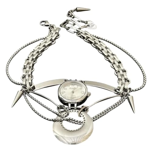 Trend Round Clock Choker Tassel Willow Nail Personality Vintage Necklace