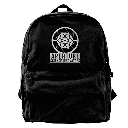 Aperture Portal Mochila Lienzo Mochila escolar Lona Multiuso Hombro ajustable Viaje Alta capacidad