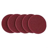 Jotekonoby Industrielle Scheuerschwämme, Nylon, 100 mm, beflockte Rückseite, Scheuerschwämme für Maschinenpolierer, Multi-Reinigungsscheiben für (Rot (400#))