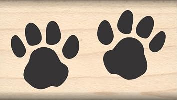 Paws Rubber Stamp - 0.75" x 1.5"