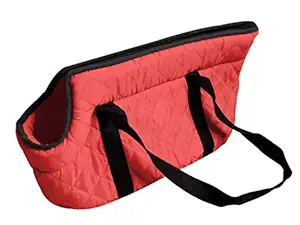 Mellifluous Pet Dog Cat Tote Traveling Bag | Shoulder Holder Carrier Portable Safety Bag | Ideal for Miniature and Toy Breed Dogs, Cats, Kittens (Red)