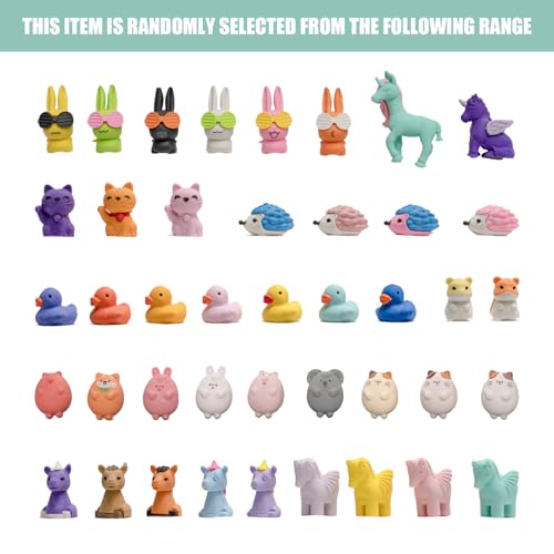 CLOCK KING 110Pcs 3D Animal Erasers for Kids, All are Animal Styles, Random Desktop Pets Toys Gifts, Mini Puzzle Classroom Rewards, Kids Party Favors Back to School Supplies