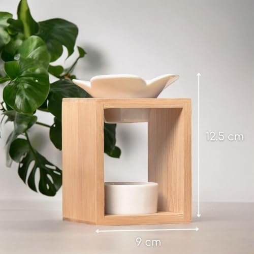 Miniatura 15 de Zen Aroma Quema Perfume Naturéa Plumeria Quemador De Aceites Esenciales, Fondants Perfumados, Cuadrado De Cera Perfumados Difusión Por Calor Suave Aromaterapia Objeto Decorativo Y