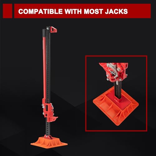 BUNKER INDUST Off-Road Base for Hi Lift Jack,Heavy Duty Farm Off-Road Lifting Jack Plate to Alleviate Jack Hoisting Sinkage(Orange)
