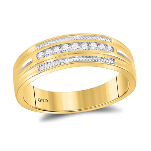 Jewels By Lux 10K Yellow Gold His Hers Round Diamond Halo Matching Wedding Set 5/8 Cttw, Womens Size 5-9, Mens Size 8-123