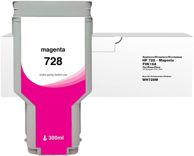 Clover Replacement Ink Cartridge for HP 728 F9K16A | Magenta