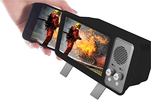 Gabba Goods 7-Inch Retro TV Video Bluetooth Speaker & Magnifier with St