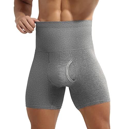 Calzoncillos bóxer hombre gris oscuro talla grande con estampado original