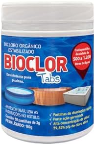50 Pastilha de Cloro Para Piscina Plasticas e Infláveis - Bioclor...