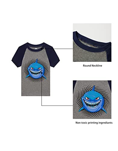 Image of KikizYe Boys Short Sleeve Pajamas Kids Summer Pjs Children Pajamas
