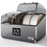 Creality Filamenttrockner 4 Spulen,Space Pi X4 Filament Aufbewahrungsbox:Zwei Unabhängige Heizkammern bis zu 85 °C, Automa Geräuschloser Energiespar Aufbewahrung with 4kg Schwarz/Weiß Hyper PLA