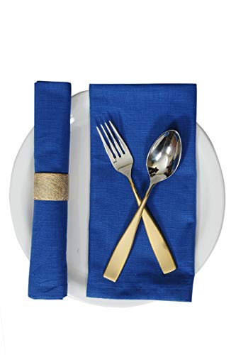 Urban Villa Dinner Napkins Solid Slub Set Of 12 Royal Blue Color Premium Quality Dinner Napkins Size 20X20 In Cloth Napkins Cotton Cloth Napkins With Mitered Corners Ultra Soft Dinner Napkins #TOP3