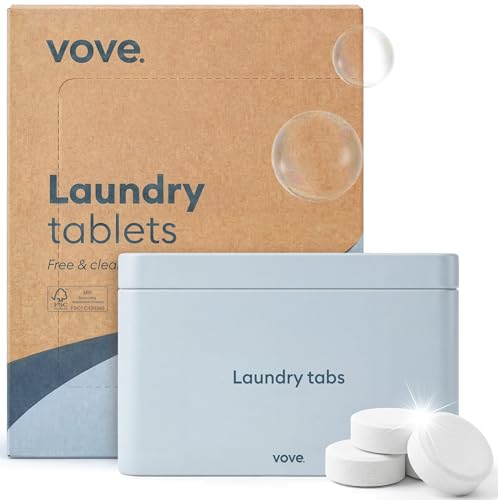 Vove Laundry Detergent Tablet Starter Set, 40 Loads with Reusable