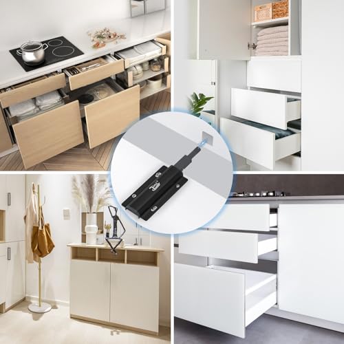 Drucktüröffner Push to Open Magnet Jiayi 2 Stück Schrank Türöffner Tip On für Türen Möbel Schubladen Drucköffner Schranktür Magnetschnäpper Druckschnapper Schranktür Öffner Push