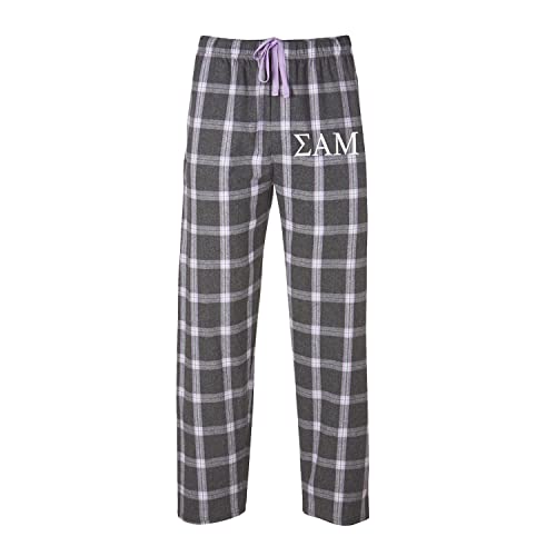 Sigma Alpha Mu Flannel Pajama Pants - Sammy Fraternity Sleepwear Pj Bottoms