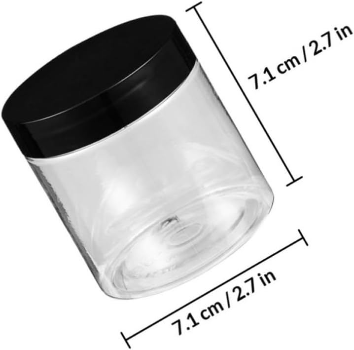 NUOBESTY 15pcs Plastic Jars with Lids for Makeup and Sugar Scrubs Storage, Wide Mouth Pet Containers for Food Preservation and Storing Cosmetics, for Kitchen Storage and Wedding Party