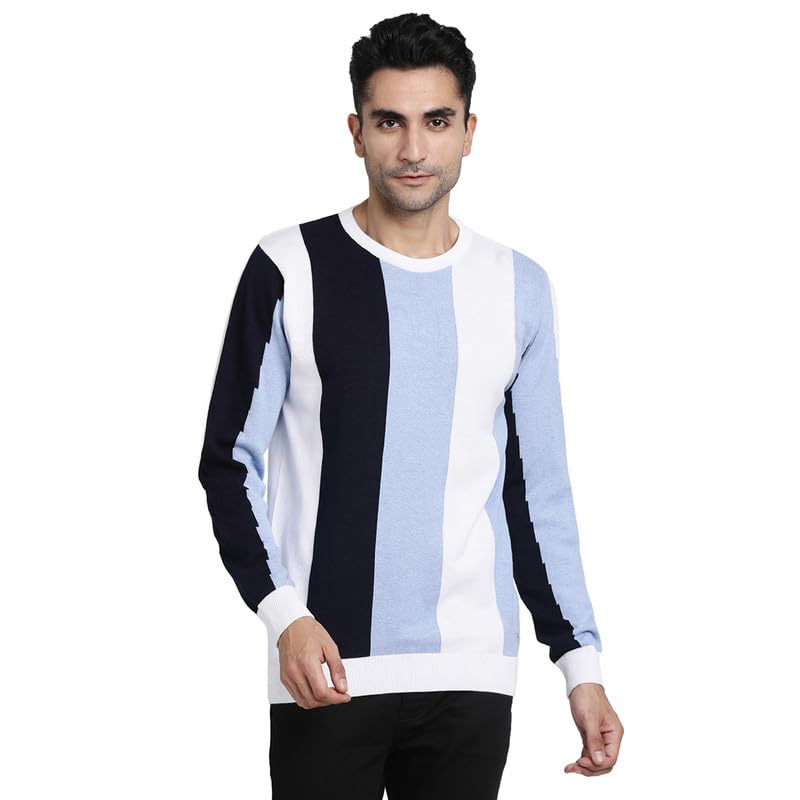 Pull rayures multicolore tricoté homme pour rester élégant sans effort
