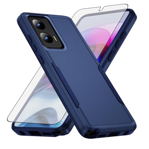Asuwish Phone Case for Motorola Moto G Stylus 5G 2024 with Tempered Glass Screen Protector Cover and Slim Thin Hybrid Full Body Protective Mobile Dual Layer Back Cell Accessories G5 Women Men Blue by Asuwish - Used condition - CA$11.03