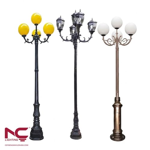 Cột đ&egrave;n s&acirc;n vườn 4 b&oacute;ng