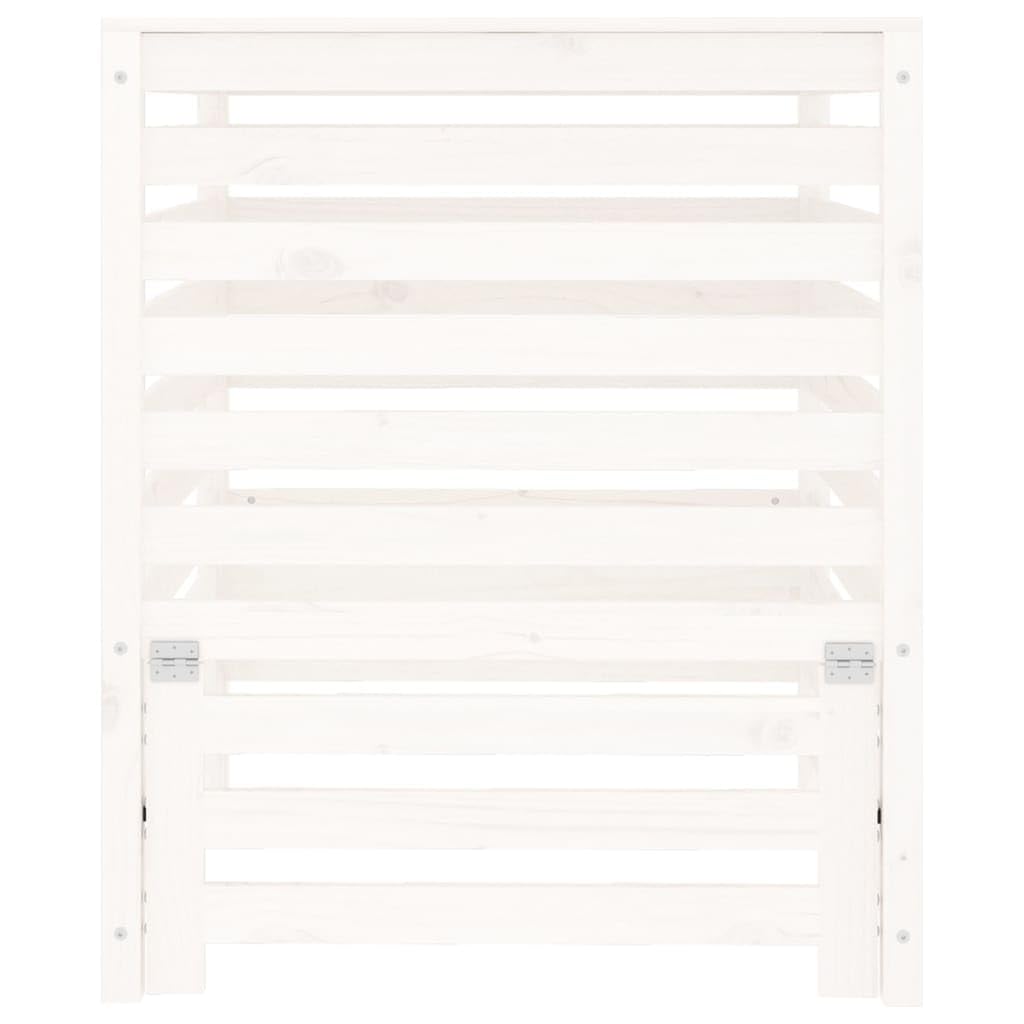 Générique Composteur Blanc 82,5x82,5x99,5 cm Bois Massif de pin,Maison & Jardin, Pelouses & Jardins, Jardinage, Compostage, Composteurs, Blanc (Poids 20KG)