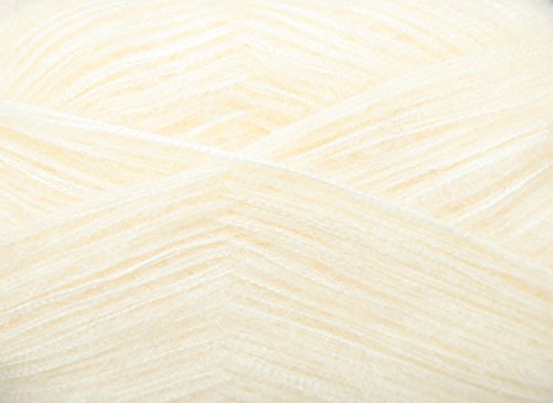 Image of M.G Enterprise 3 Ply Knitting Yarn Wool, Off White 300 gm Best Used with Knitting Needles, Crochet Needles Wool Yarn for Knitting. by M.G Enterprise