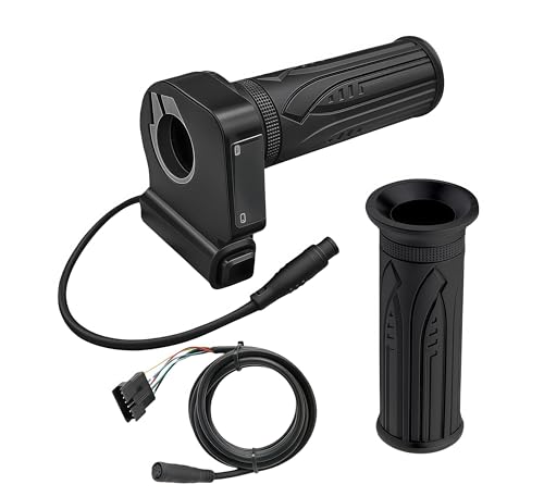 48V Electric Bike Throttle Grip with LCD Voltage Display and