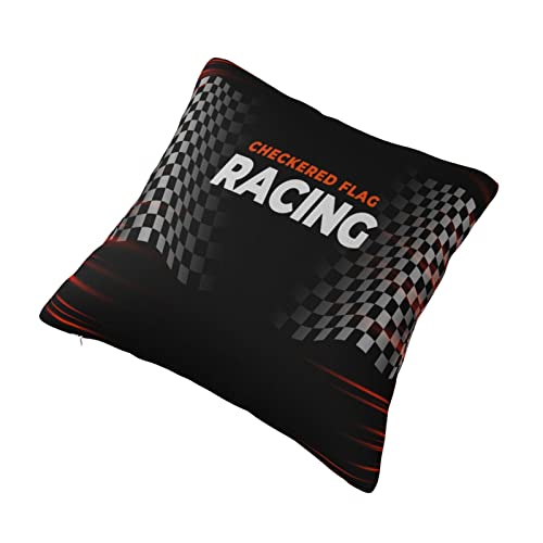 Limhibu Race Car Throw Pillow Covers 18X18 Inch Farmhouse Home Room Decor For Bedroom Living Room Sofa Car Cushion Pillow Case Checkered Racing Flag Cbghh6534 #TOP2