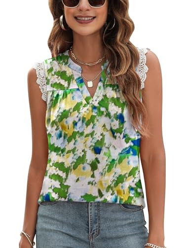 Blingfit Tank Tops for Women Summer V Neck Sleeveless Dressy