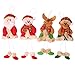 ZHongWei - Corona de Navidad Decoraciones navideñas, Colgantes de árboles de Navidad, Accesorios de Vestir de Viejos muñecos de muñeco de Nieve (4 Paquetes) Arboles de Navidad