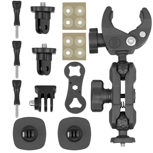 Support de moto pour caméras d'action avec fixation guidon en silicone - 4