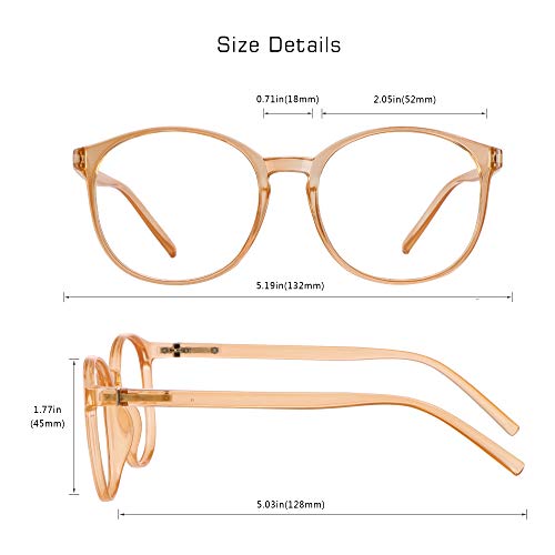 Image of VisionGlobal Blue Light Blocking Glasses, Lightweight Oval Frame, Computer Glasses for Gaming, Office, TV