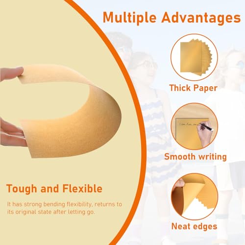 30 Blatt Gold Schimmer Kartonpapier 250g/m² – Dickes Druckerpapier A4, Fotokarton & Bastelkarton Goldpapier zum Basteln, Glitzerpapier für Einladungen, Urkunden, Karten, Scrapbooking & DIY 210x297mm