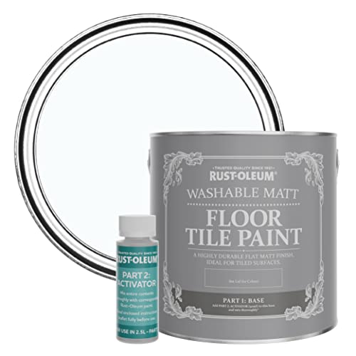 Rust-Oleum Blue Washable Matt Floor Tile Paint - Icecap 2.5L
