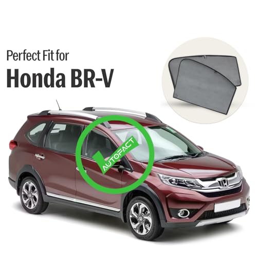Image of Autofact Car Sunshades for Honda BRV, UV Protection, Useful Car Accessories, Custom fit Sun Shades for Side Windows, Set of 6