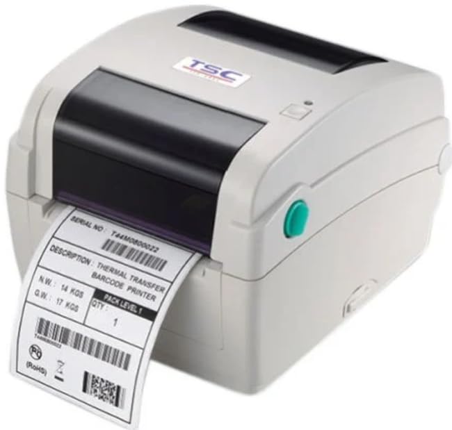 TSC TTP-244CE Desktop Thermal Transfer Label Barcode Printer - 4.25", 203 dpi – USB Port ONLY, No Ethernet, White, 7.95” (W) x 6.81” (H) x 10.16” (D)