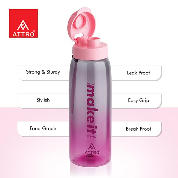 Image of ATTRO Prime Uranus Lunch Box with Sipstar Water Bottle, School Tiffin Combo-Pink