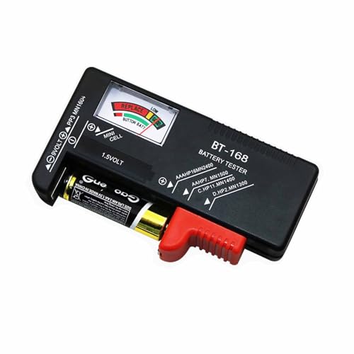 ALLVD 電池テスタ 電池残量測定器 電源不要 池残量測定簡単単 1単2単3単4単5 V型アルカリ乾電池対応1.5 V/LRボタン型乾電池またはボタン電池の残量検査