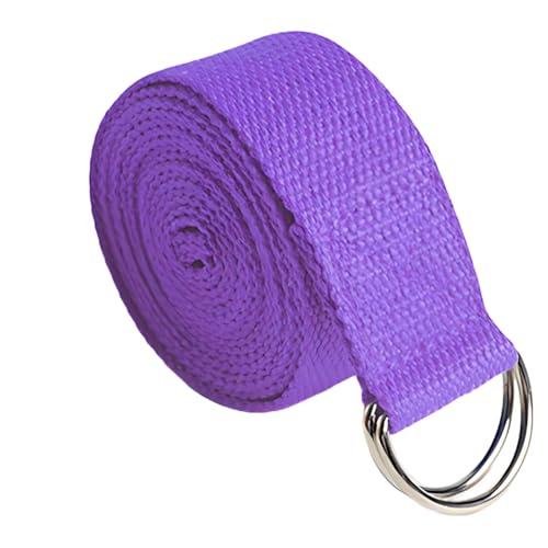 Tressify Yoga Strap for Physical Therapy, 5.9 Ft Stretching Strap with D-Buckle, Boosts Flexibility, Aids Pilates, Improves Posture, Soothes Body