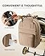 LOVEVOOK Wickelrucksack Groß Baby Wickeltasche Rucksack mit Wickelauflage Diaper Bag mit Kinderwagengurte Lässig Windeltasche Mommy Kliniktasche Geburt Babytasche für Mama und Papa Khaki