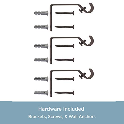 Kenney Marble Ball Window Curtain Rod, 66 To 120-Inch, Brown #TOP3