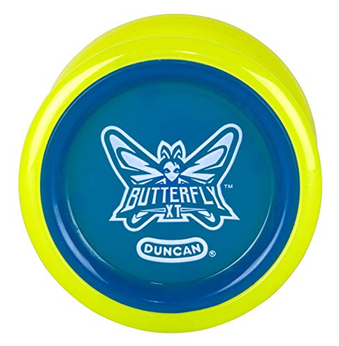 Duncan Toys Butterfly XT Yo-Yo with String, Ball Bearing Axle and Plastic Body, String Trick Yo-Yo, Green with Blue Cap