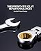 VEVOR Flex-Head Ratcheting Wrench Set, Nickel Plating, 8-piece Flexible Ratcheting Combination Wrench Set with Roll-up Pouch, CR-V, 72 Teeth, SAE 5/16-3/4