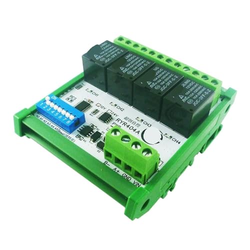 Industrial Grade 4DO RS485 Relay Module DIP Switch Set Parameters RTU PLC IO Expanding Board RYR404A DC 12V 24V(DC 12V Only Board)