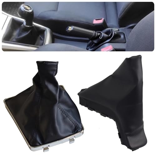 Cakievro Car Gear Stick Gaiter PU Leather Cover Gear Shift Gaiter Dust Cover for Opel Astra H (1 Set)