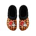 FOCO Cleveland Browns NFL Mens Sherpa Lined Buffalo Check Clog - L