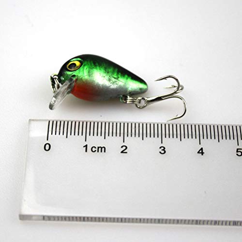 5 peças 3 cm/1,5 g Iscas artificiais gancho acessórios de pesca (cor aleatória)