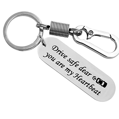 Image of Customize Personalized Laser engraved Drive Safe Keychain Gifts for Husband Dad Boyfriend Valentines Day Father's day Birthday