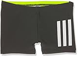 adidas Jungen Back-to-School 3-Streifen Boxer-Badeshorts, Black/Sesoye/White, 92