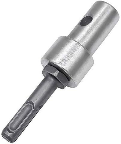 HotwinRound Shank Auger Power Drill Adapter,Earth Auger Adapter,Electric Drill to Ground Drill Conversion Head, 2 Slots and 2 Pits, SDS Plus x Fit (2 Slots)