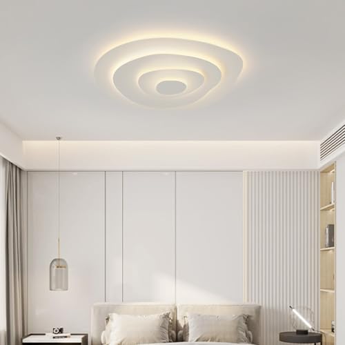 Plafonnier LED Blanc Dimmable 50cm avec Télécommande pour Salon